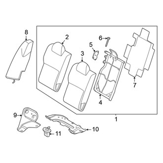 Nissan OE - Seats & Tracks - Rear Seat Components (40% Side, Seat Back Components, Split-Bench Seat)