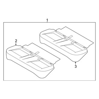 Nissan OE - Seats & Tracks - Rear Seat Components (Seat Cushion Components, Split-Bench Seat)