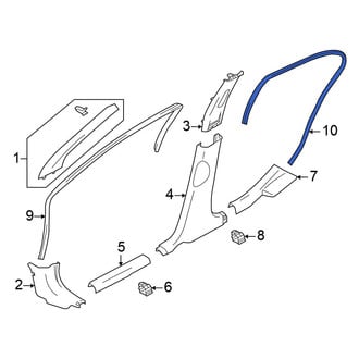 Nissan OE - Rear Left Inner Door Seal