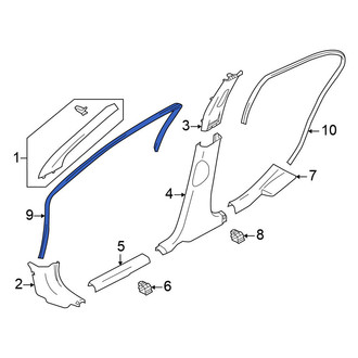 Nissan OE - Front Left Inner Door Seal