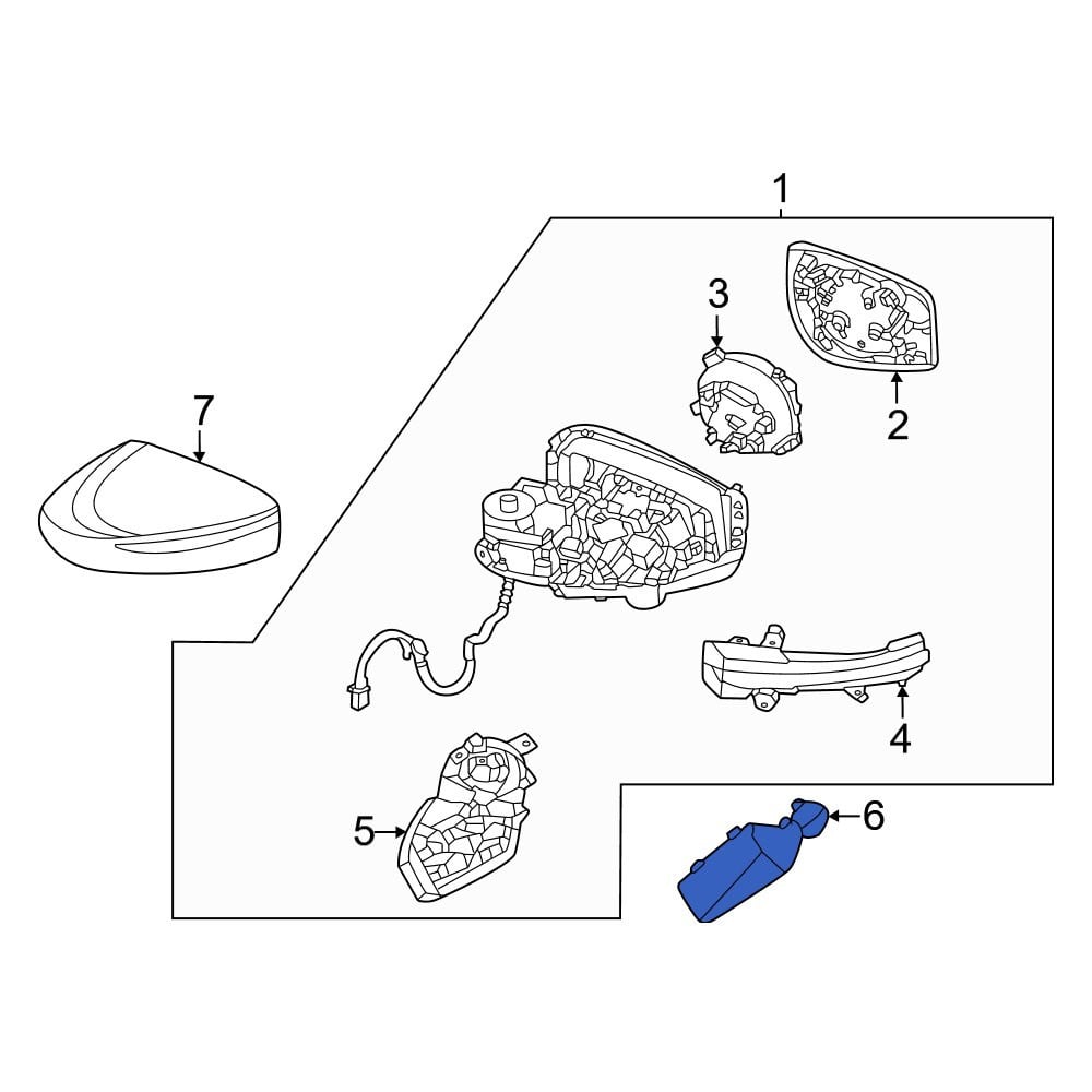 Nissan OE 963135EF0A - Front Left Door Mirror Trim Ring