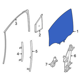 Nissan OE - Front Left Door Glass