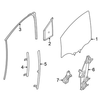 Nissan OE - Front Door - Glass & Hardware