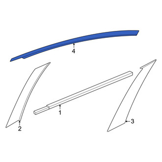Nissan OE - Rear Left Upper Black Out Tape