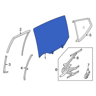Nissan OE - Front Left Door Glass
