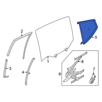 Nissan OE - Front Right Vent Window Assembly