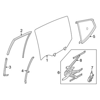 Nissan OE - Rear Door - Glass & Hardware