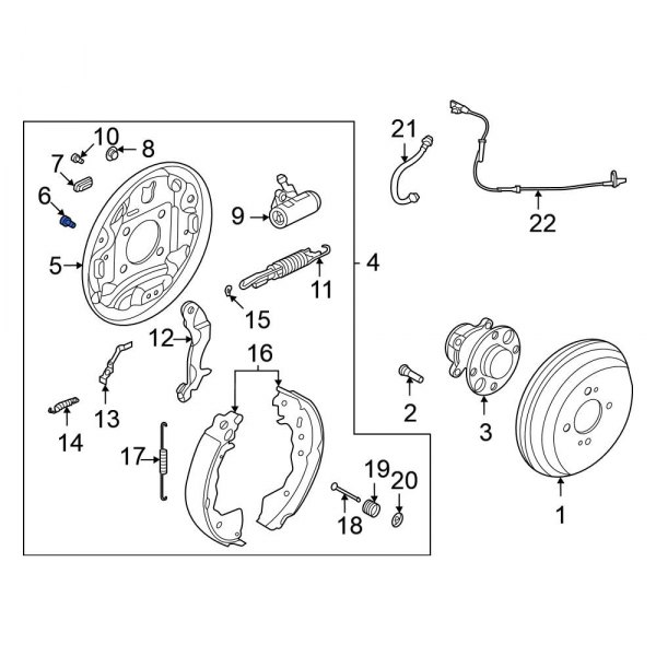 Brake Backing Plate Bolt