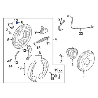 Nissan OE - Rear Drum Brake Inspection Plug