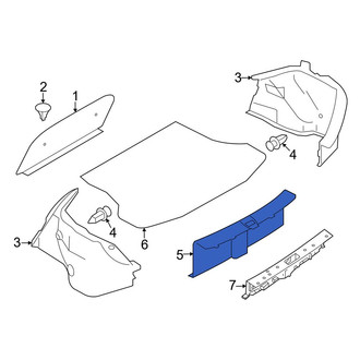 Nissan OE - Rear Trunk Trim Scuff Plate