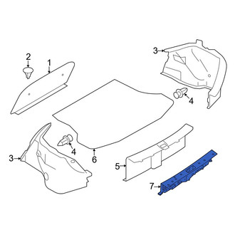 Nissan OE - Rear Trunk Trim Scuff Plate Bracket