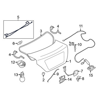 Nissan OE - Rear Left Trunk Torque Rod