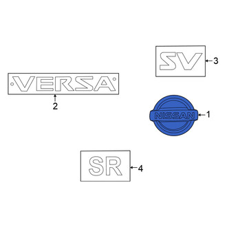 Nissan OE - Rear Deck Lid Emblem
