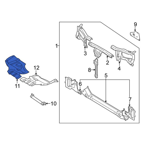 Radiator Support Splash Shield