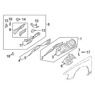 Nissan OE - Fender - Structural Components & Rails