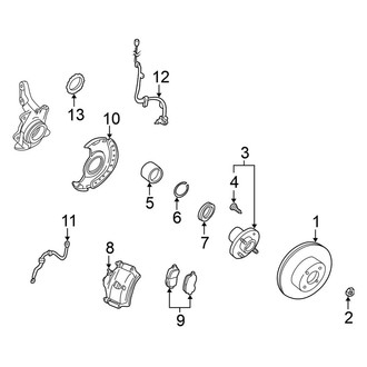 Nissan OE - Front Suspension - Brake Components