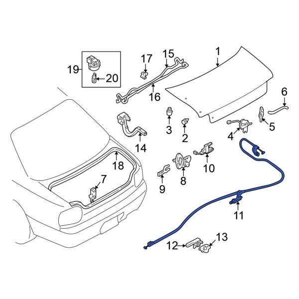 Deck Lid Release Cable