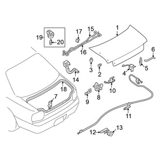 Nissan OE - Trunk Lid - Lid & Components