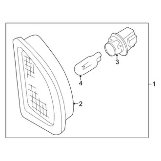 Nissan OE - Rear License Plate Light Assembly