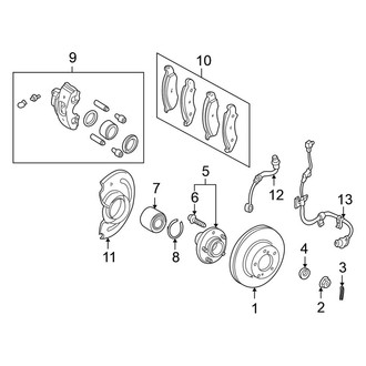 Nissan OE - Front Suspension - Brake Components