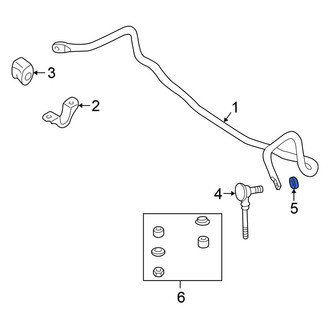 Nissan OE - Rear Suspension Stabilizer Bar Link Nut