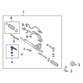 Nissan OE - Inner Steering Tie Rod End
