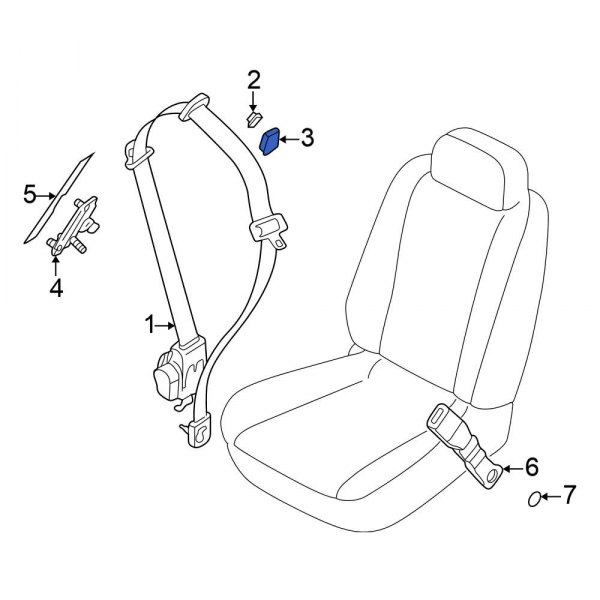 Seat Belt Retractor Cover