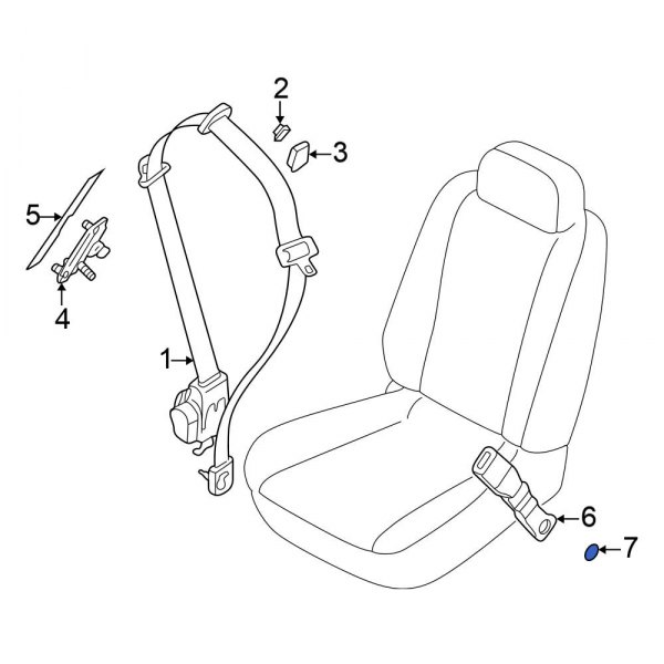 Seat Belt Bolt Cover Cap