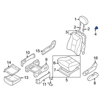 Nissan OE - Right Seat Back Panel Clip