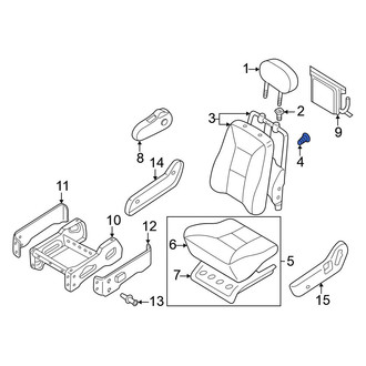 Nissan OE - Left Seat Back Panel Clip