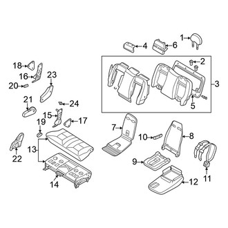 Nissan OE - Seats & Tracks - Rear Seat Components (2nd Row Bench, With Child Seat)