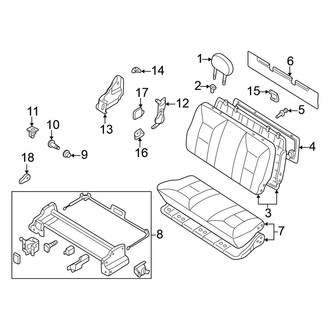Nissan OE - Seats & Tracks - Rear Seat Components (3rd Row)