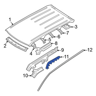 Nissan OE - Left Roof Side Rail Reinforcement