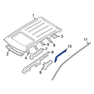 Nissan OE - Left Roof Side Rail Reinforcement