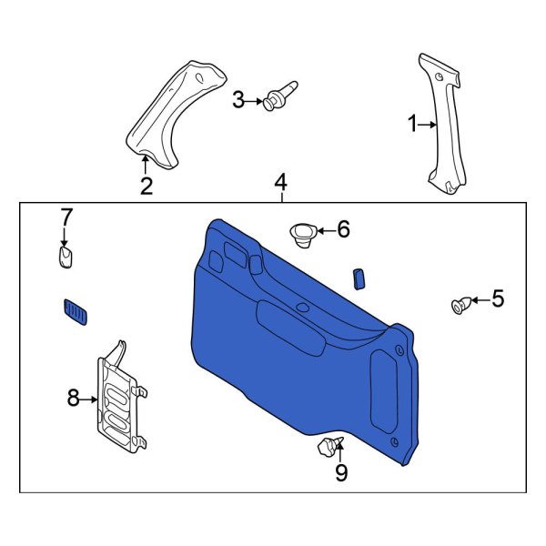 Interior Quarter Panel Trim Panel