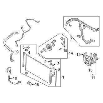 Nissan OE - Air Conditioner & Heater - Condenser, Compressor & Lines