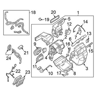 Nissan OE - Air Conditioner & Heater - Evaporator & Heater Components (Front)