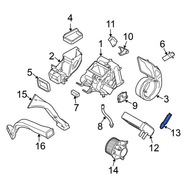 HVAC Heater Core Bracket