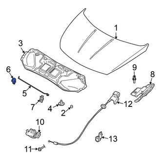 Nissan OE - Hood Prop Rod Grommet