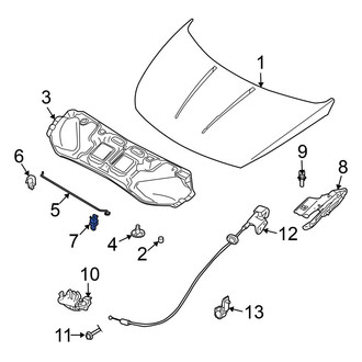 Nissan OE - Hood Prop Rod Clip