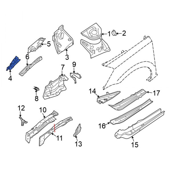 Fender Apron Reinforcement