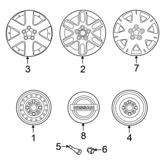 2007 Nissan Quest OEM Wheels | Original Steel & Alloy Wheels — CARiD.com