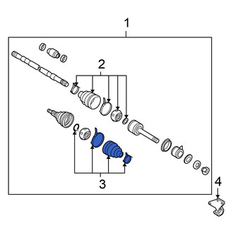 Nissan OE - Front Right Outer CV Joint Boot Kit
