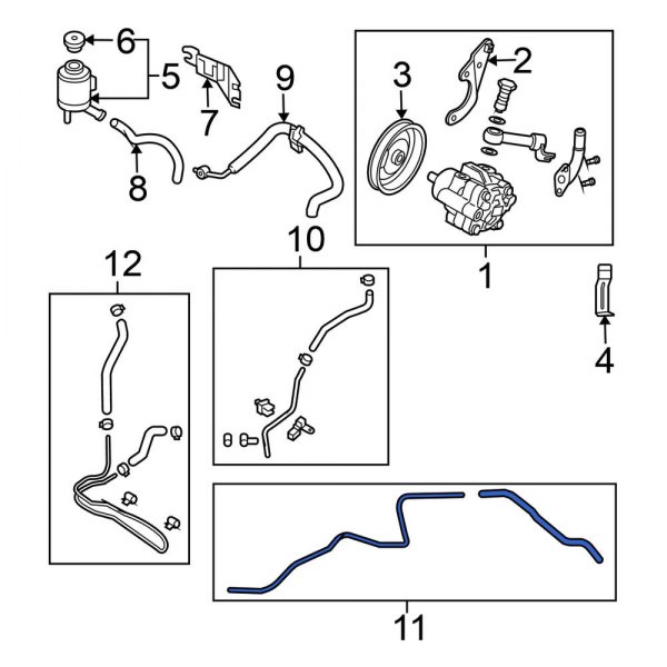 Nissan OE 49725CK010 Power Steering Return Hose