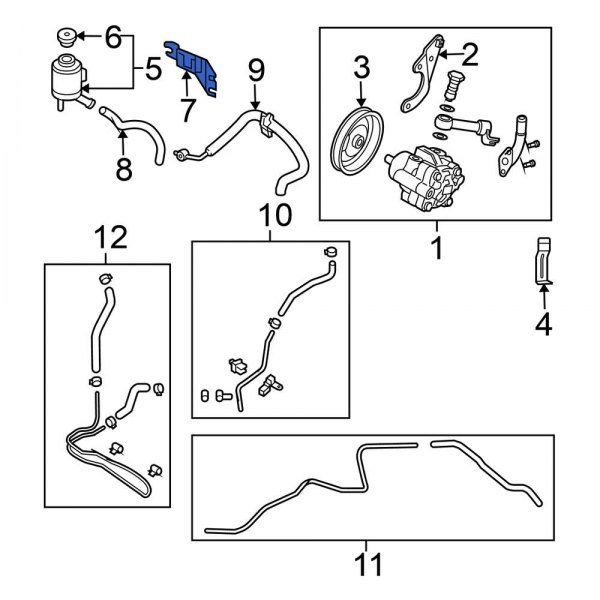 Power Steering Pump Reservoir Bracket