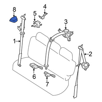 Nissan OE - Rear Seat Belt Anchor Plate Cover