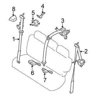 Nissan OE - Restraint Systems - Rear Seat Belts (3rd Row)