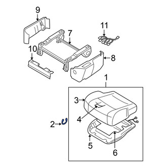 Nissan OE - Front Left Seat Cushion Clip
