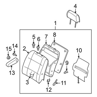 Nissan OE - Front Left Seat Back Assembly