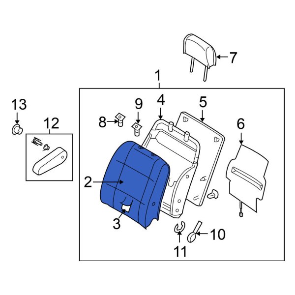 Seat Back Cushion Cover